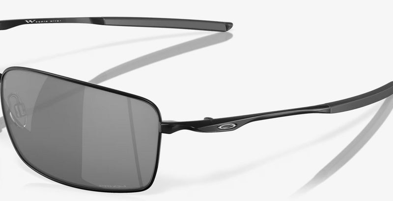 Oakley Square Wire Sunglasses OO4075-1360-Polished Black/Prizm Black