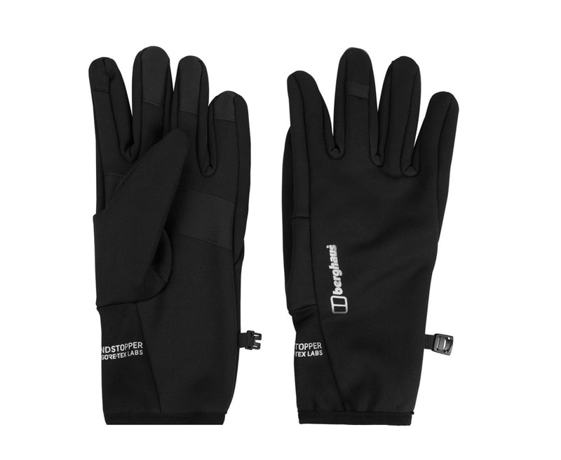 Berghaus Hillmaster Windstopper Gloves-Black/Black