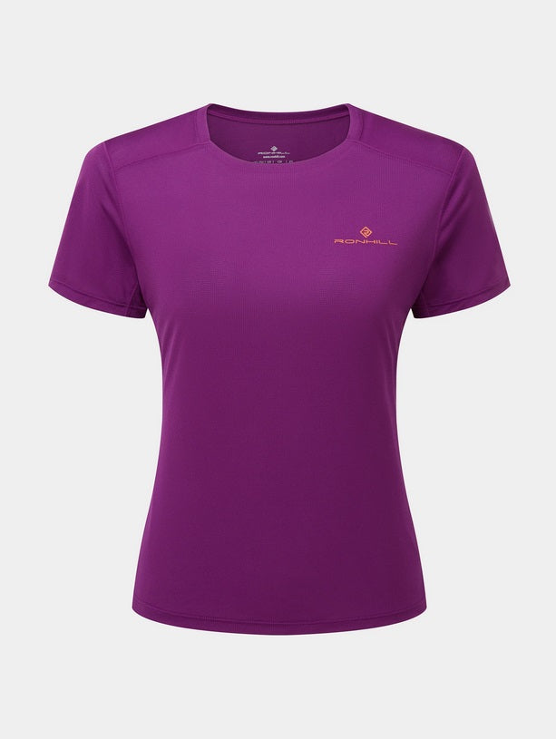 Ronhill Women's Tech S/S Tee-Grape Juice/Saffron