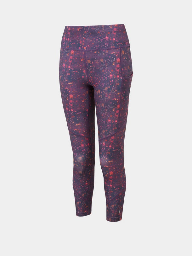 Ronhill Women's Tech Crop Tight-Damson Raindrops