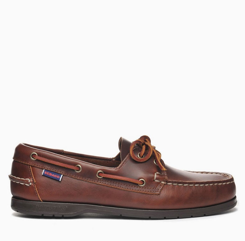 Sebago Endeavor Waxed Leather Boat Shoe-Brown Gum