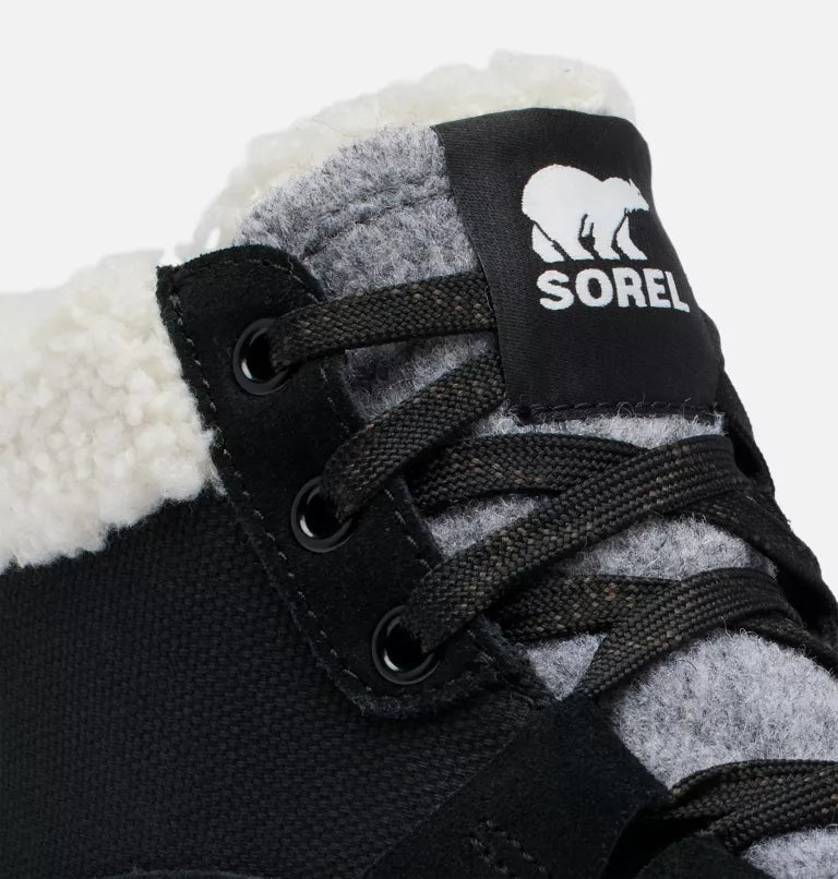 Sorel Women's Out N About IV Waterproof Mid Sneakers-Black, Sea Salt