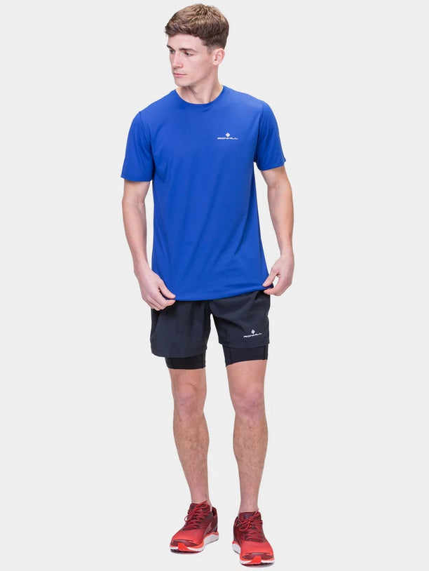 Ronhill Men's Core S/S Tee-DrkCobalt/BrightWhite