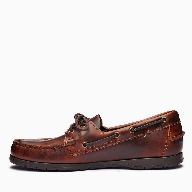 Sebago Endeavor Waxed Leather Boat Shoe-Brown Gum