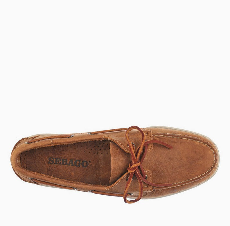 Sebago Docksides Portland Crazy Horse-Brown Tan