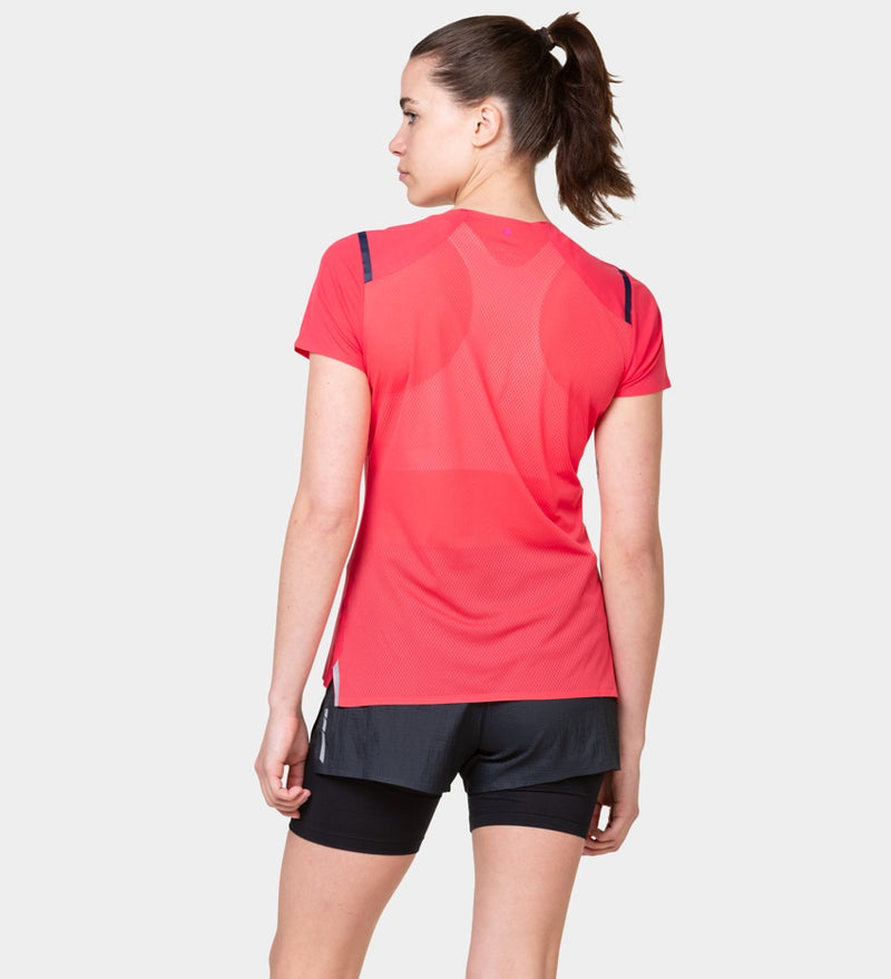 Ronhill Women's Tech Race S/S Tee-Sunset/Razzmatazz