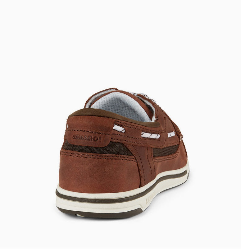 Sebago Triton Three-Eye Boat Shoe Men's-Brown/Dark Brown