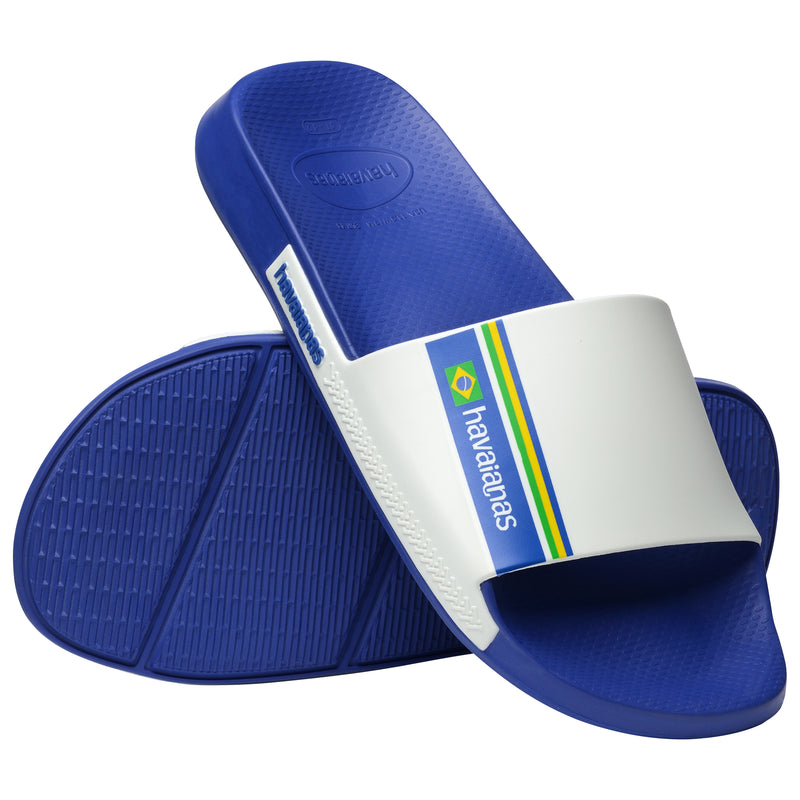 Havaianas Slides Brasil Sandals-Marine Blue