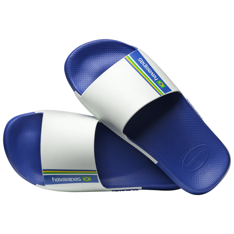 Havaianas Slides Brasil Sandals-Marine Blue