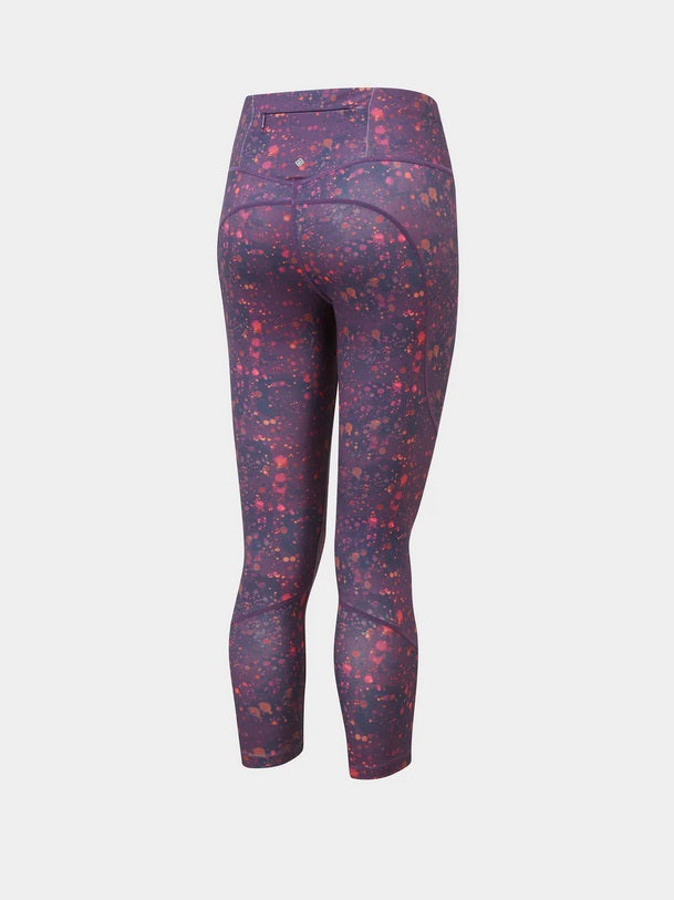 Ronhill Women's Tech Crop Tight-Damson Raindrops