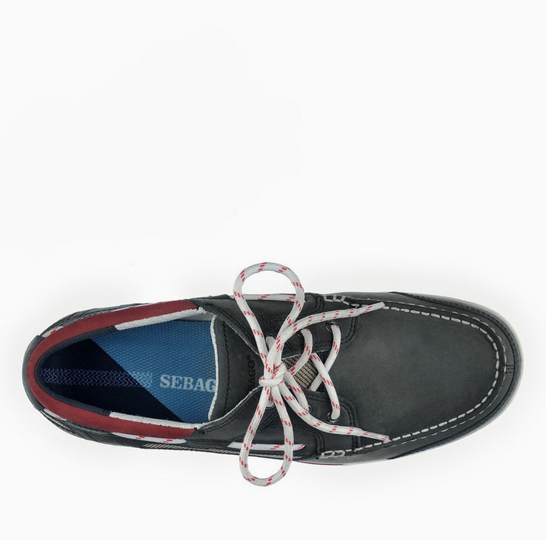 Sebago Triton Three-Eye Boat Shoe Men's-Blue Navy