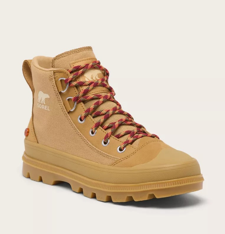 Sorel Women's SCOUT N ABOUT Mid Sneaker-Caribou Buff, Gum 16