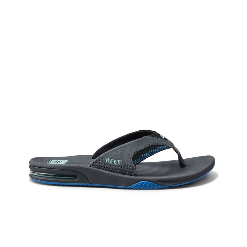 Reef Fanning Mens Flip Flop-Gunmetal/Ocean