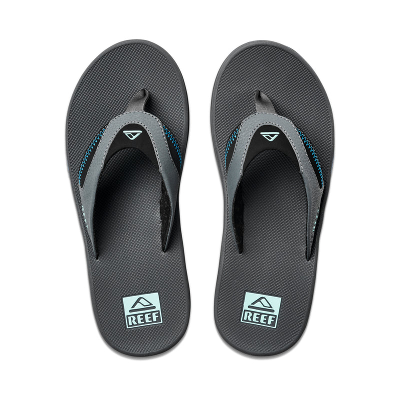 Reef Fanning Mens Flip Flop-Gunmetal/Ocean