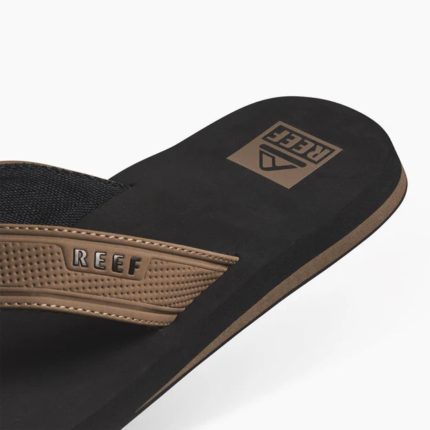 Reef The Layback Men's Flip Flops-Black/Tan