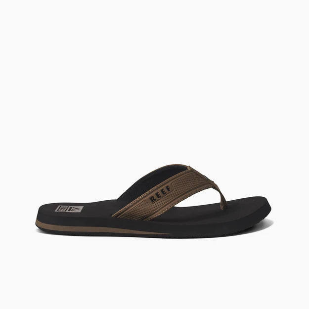 Reef The Layback Men's Flip Flops-Black/Tan