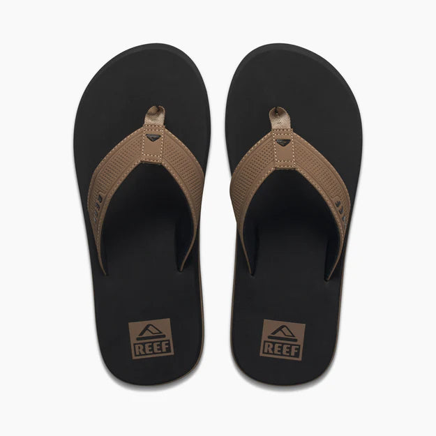 Reef The Layback Men's Flip Flops-Black/Tan