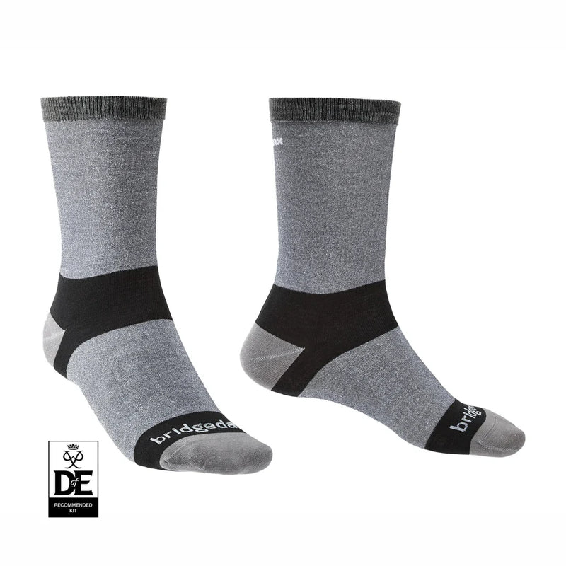 Bridgedale Men's Base Layer Coolmax Liner Twin Pack Socks-Assorted Colours