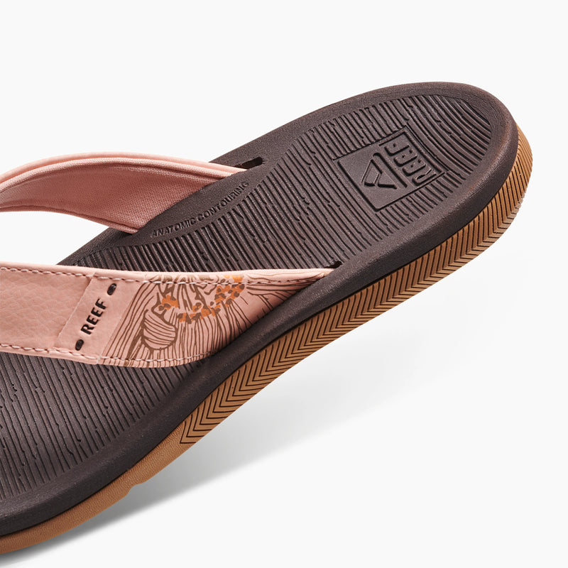 Reef Santa Ana Womens Flip Flops-Peach Parfait