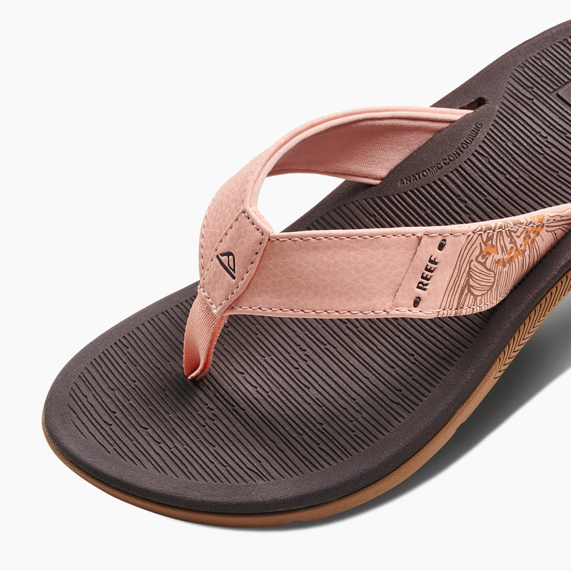 Reef Santa Ana Womens Flip Flops-Peach Parfait