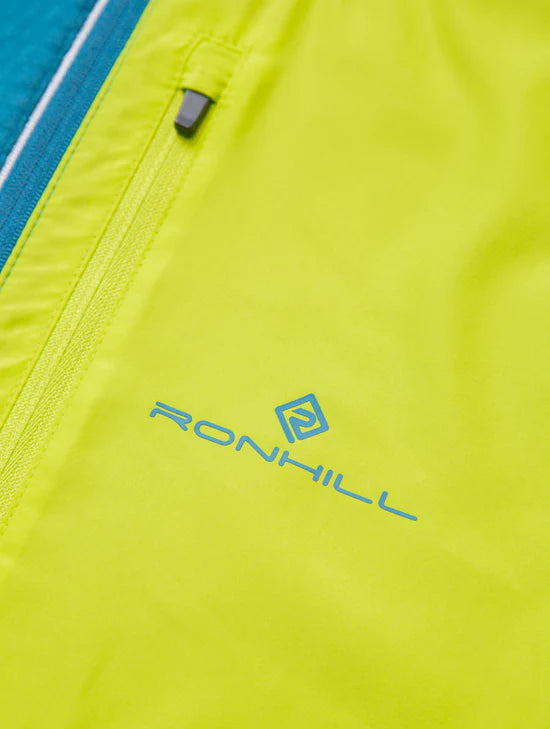 Ronhill Men's Tech Winter 1/2 Zip-Deep Teal/Acid