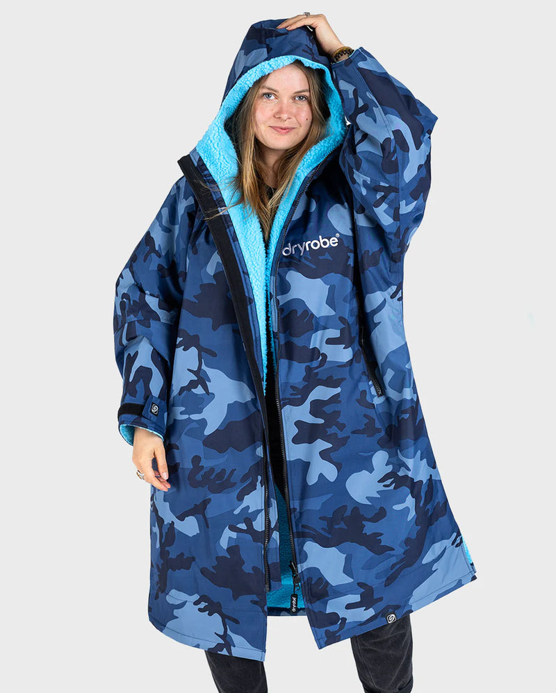 Dryrobe Advance Long Sleeve-Blue Camo/Blue