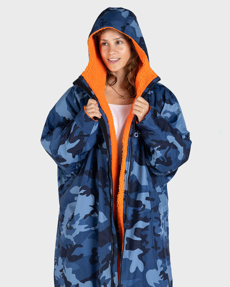 Dryrobe Advance Long Sleeve-Blue Camo Orange