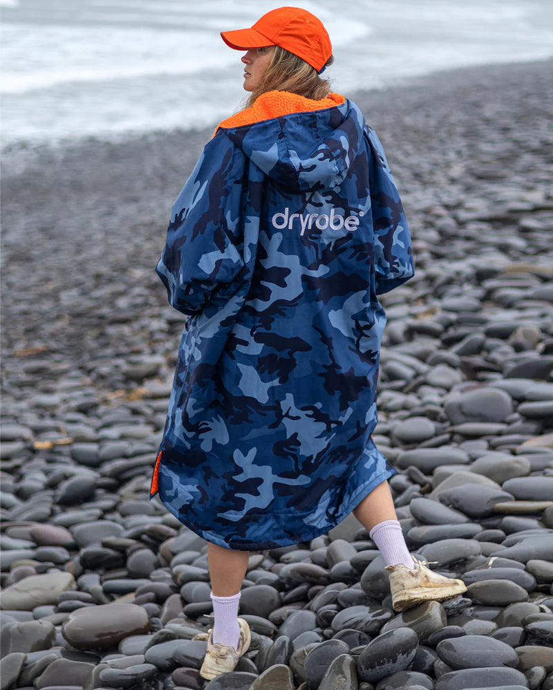 Dryrobe Advance Long Sleeve-Blue Camo Orange