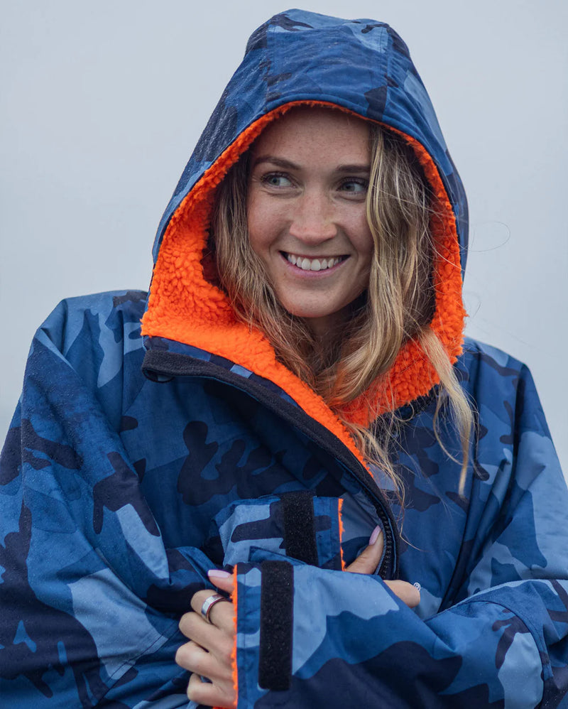 Dryrobe Advance Long Sleeve-Blue Camo Orange