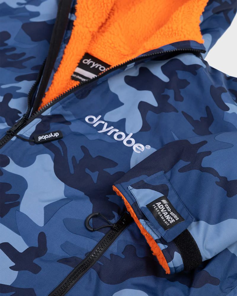 Dryrobe Advance Long Sleeve-Blue Camo Orange