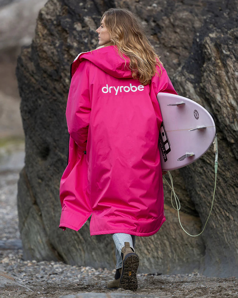 Dryrobe Advance Long Sleeve-Pink Light Grey