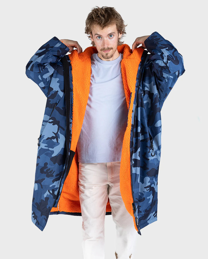 Dryrobe Advance Long Sleeve-Blue Camo Orange