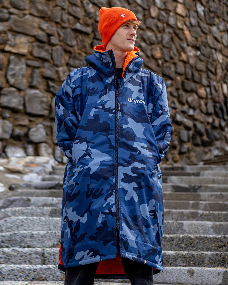 Dryrobe Advance Long Sleeve-Blue Camo Orange