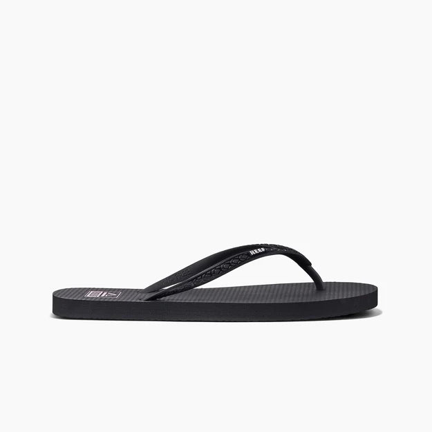 Reef Seaside Flip Flops-Black/White